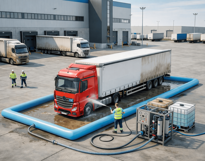 Impianto sistema completo di lavaggio veicoli